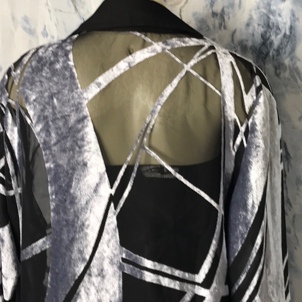 Vintage Connie's Moon Light in Los Angeles open front semi sheer jacket USA made - Picture 9 of 11